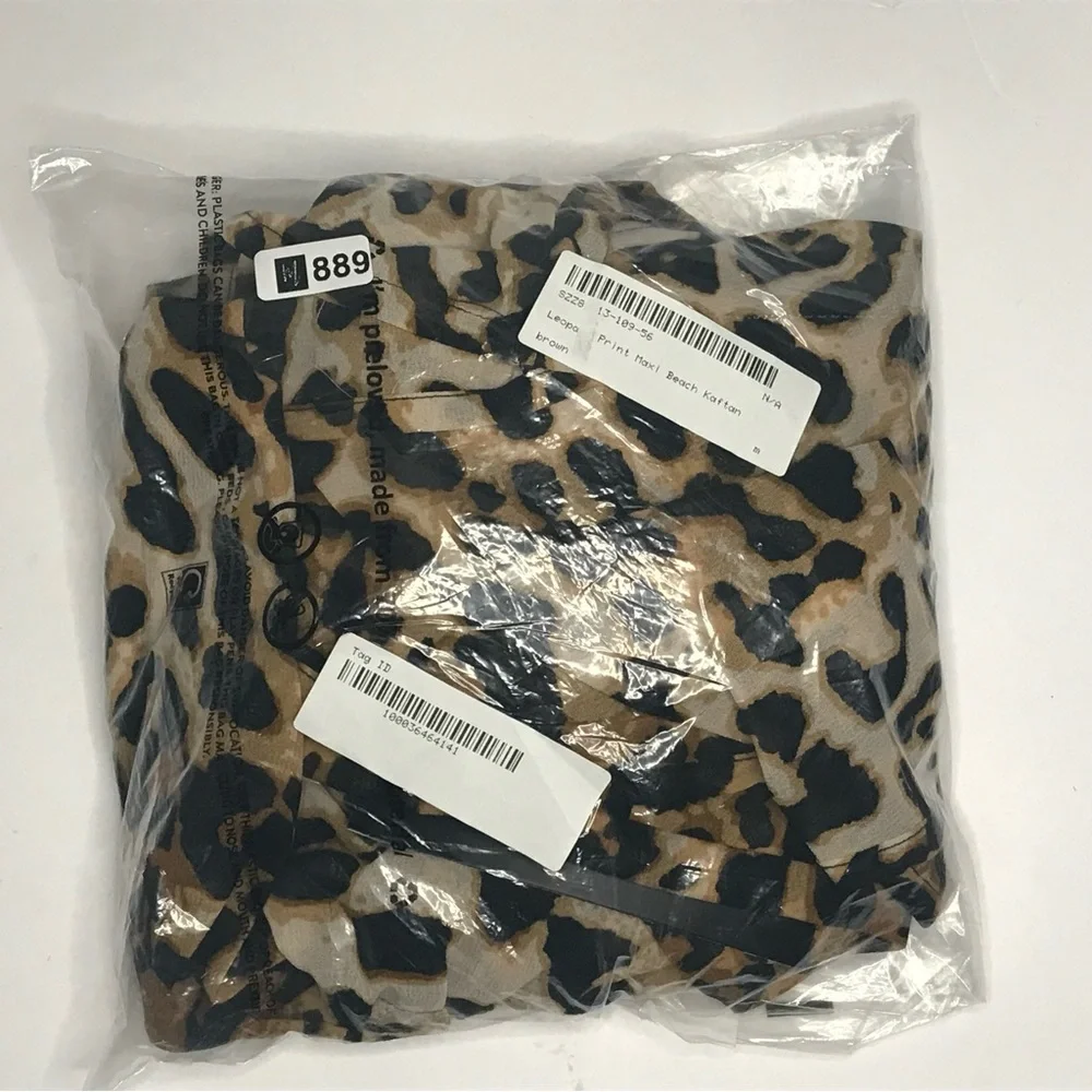 Leopard print maxi beach kaftan - Picture 5 of 6